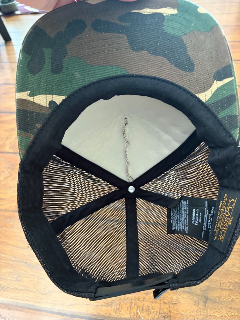 Hurley Camo Trucker Hat with White Logo - Green/Brown/Black - Picture 3 of 6